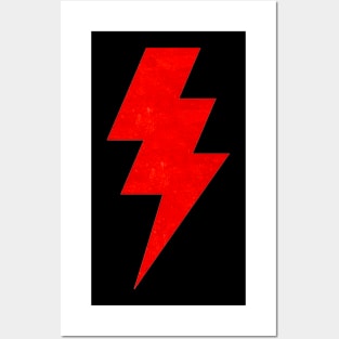 Lightning Bolt red Posters and Art